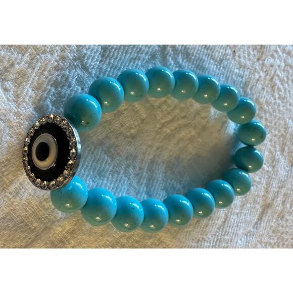 Cuban Evil Eye Turquoise Beaded Bracelet - Picture 4 of 4
